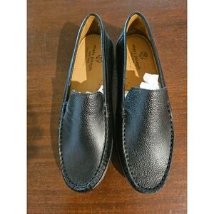 Marc Joseph New York‎ Broadway Mens Moccasin Black Grainy Leather US 5.5